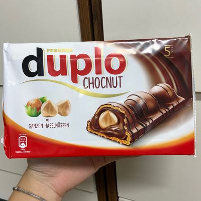 Ferrero Duplo Choconut เฟอร์เรโร่ เวเฟอร์เคลือบช็อกโกแลตสอดไส้ช็อกโกแลตและเฮเซลนัท
