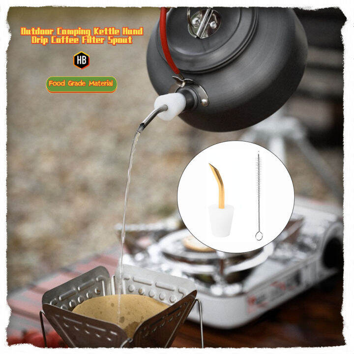 Outdoor Camping Kettle Hand Drip Coffee Filter Spout Stainless Steel Kettle Extension Spout
