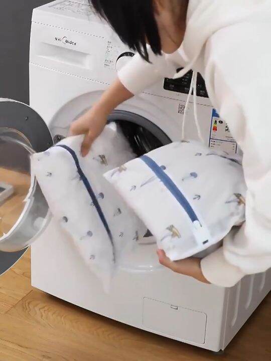 Thickened Fine Mesh Laundry Bag,Household Printed Protective Laundry