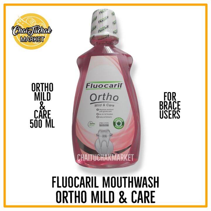 Fluocaril ORTHO MOUTHWASH MILD AND CARE for BRACE USERS 500ml Zero