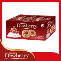 [ขายดี] DEWBERRY ดิวเบอรี่ คุกกี้แซนวิชสอดไส้ครีม 27ก. x 12 ซอง กลิ่นสตอเบอร์รี่