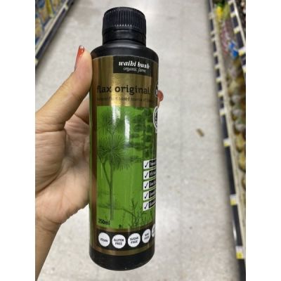 Flax Seed Oil - Flax Original 250 Ml. Waibi bush Organic Farm น้ำมัน แฟลกซ์ซีด แฟลกซ์ออริจินอล กลั่นเย็นวิธีธรรมชาติเป็นแหล่งโอเมก้า 3,6,9 ทดแทนอาหารทะเล เหมาะสำหรับทุกคน
