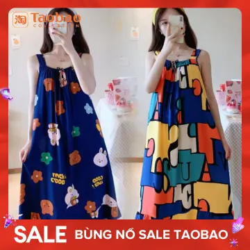 Váy lanh bầu dáng suông, mặc nhà Mùa HÈ cho bà bầu _V33 | Shopee Việt Nam