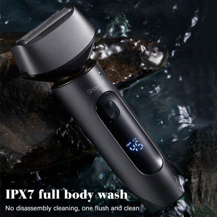 ShowSee Electric Shaver for Men Rechargeable F602 IPX7 Waterproof ...