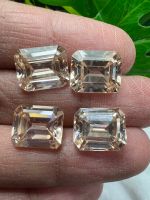 พลอย CZ  เพชรรัสเซีย 9X11 มม ( 4 เม็ด)   BRILLIANT CHAMPANGE ROSE  CZ DIAMOND CUBIC ZIRCONIA CZ OVAL SHAPE