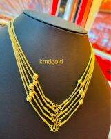 KMDGold สร้อยคอทองคำแท้1สลึง ลายโชว์ข้าง ทองแท้พร้อมใบรับประกัน