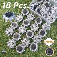 ปุ่มรองเท้ากอล์ฟ 18 pcs.  Spikes golf cleats Pins performance  insert system.(gray)