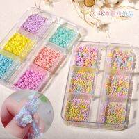 มุกไข่ปลา คาเวียร์แต่งเล็บ คาเวียร์พาสเทล Candy color Beads Crafts Non-porous Mix Size Bubble Beads AB Colorful Blisters Round Bead Nail Art Filling Phone Decor