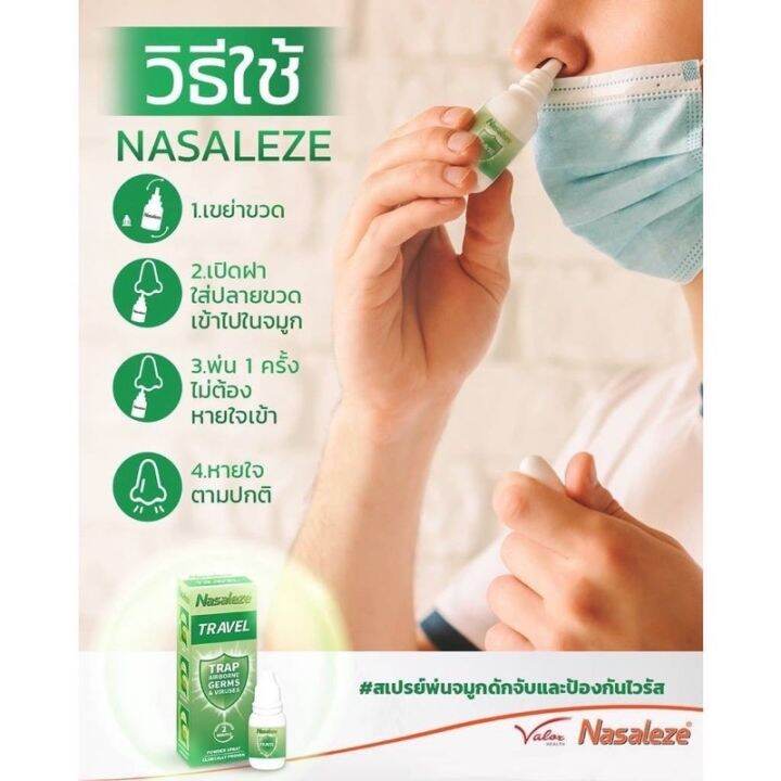 พร้อมส่ง-สเปรย์พ่น-นาซัลลิซ-ขวดเขียวของแท้-nasaleze-travel-spray-ดักจับเชื้อไวรัสโควิด-19-จากประเทศอังกฤษ