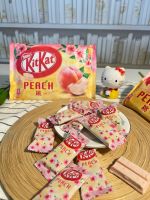 KitKat Peach เวเฟอร์คิทแคท เวเฟอร์กรอบเคลือบครีมช็อคโกแลตสุดเข้มข้น รสพีช หอม หวาน มันส์ ขนาดห่อ11ชิ้น ขนมญี่ปุ่น ขนมนำเข้า