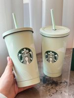 #พร้อมส่ง

แก้วน้ำ Starbucks สีเขียวพาสเทล
งานสแตนเลส 304
เก็บร้อน/เย็นได้ สีสวยเลยรอบนี้
ขนาด 500 ml. แถม!! หลอดให้ด้วย