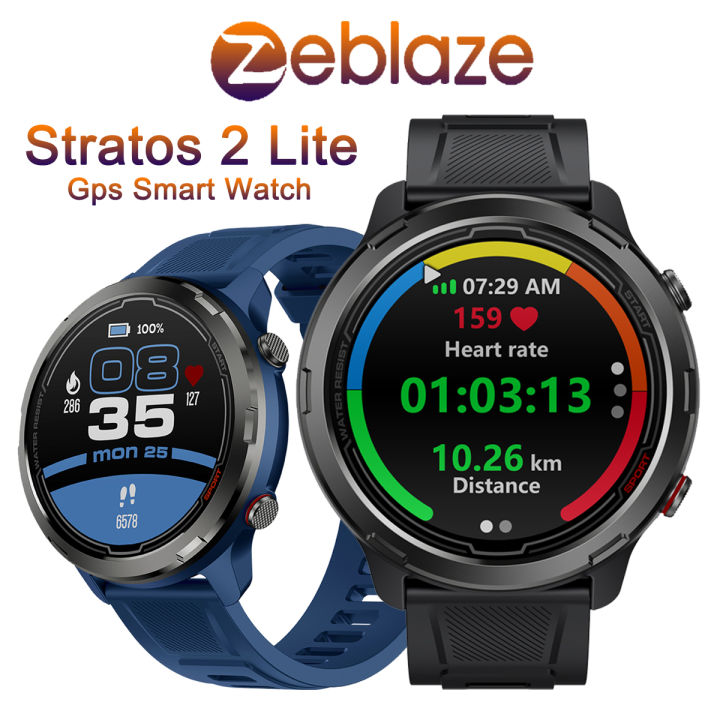 ĐỒNG HỒ THÔNG MINH GPS ZEBLAZE STRATOS 2 LITE: Với Zeblaze Stratos 2 Lite, bạn hoàn toàn yên tâm trong các hoạt động vận động mà không cần phải mang theo điện thoại. Sở hữu tính năng GPS, đồng hồ giúp bạn theo dõi khoảng cách, tốc độ và nhiều thông số khác chỉ với một cái nhấn.