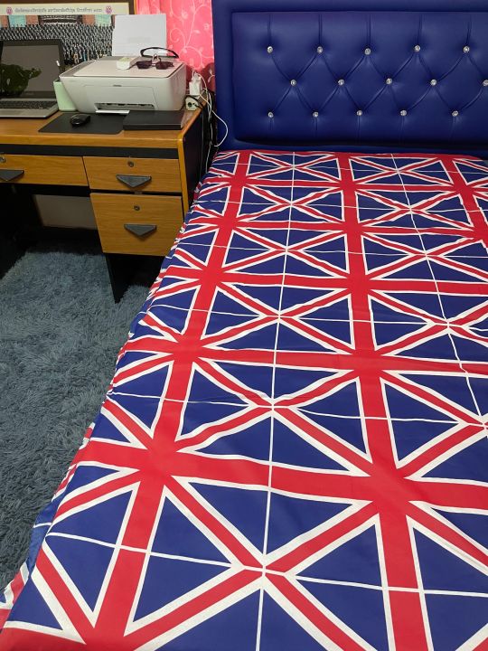 ที่นอนปิคนิค-ลายธงอังกฤษ-ขนาด3ฟุต-3-5ฟุต-และ5ฟุต-ถอดปลอกซักได้
