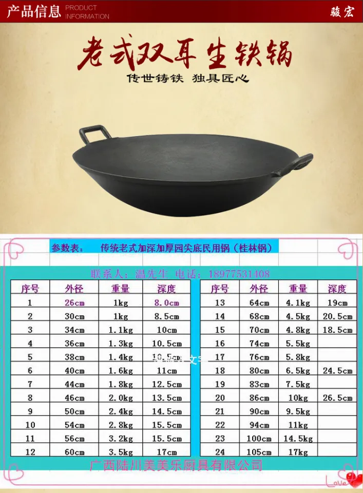 Traditional Thickened Binaural Cast Iron Pot Vintage Round Bottom