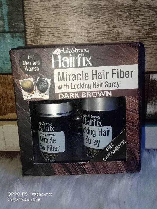 Pamigay Sale!!70 off Miracle Hair Fiber with locking hair spray (dark