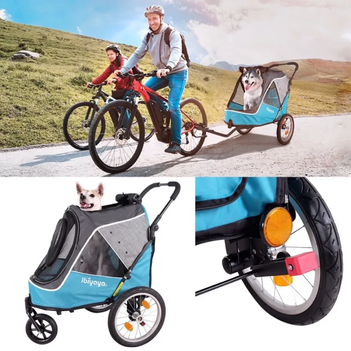 Ibiyaya Happy Pet Trailer/ Jogger รถเข็นสัตว์เลี้ยง Lazada.co.th
