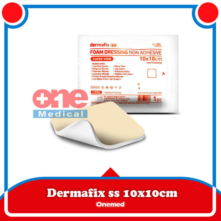 Dermafix SS Foam Dressing 10cm x 10cm Foam Pad Luka Basah Onemed
