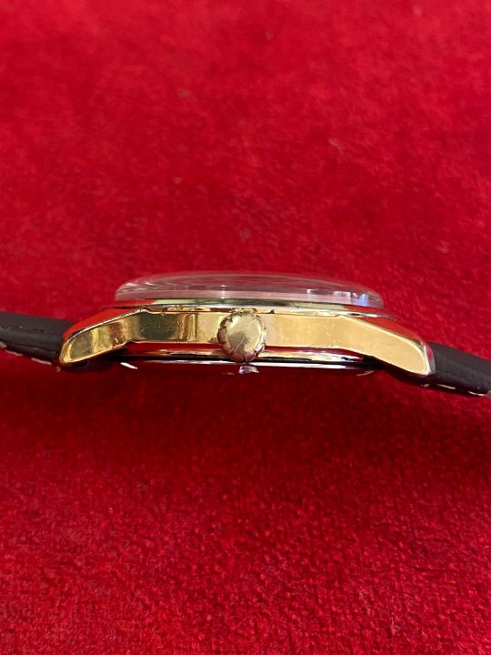 seiko-king-seiko-diashock-25-jewels-ระบบไขลาน-ฝาหลังเหรียญทอง-ตัวเรือนทองชุบ-นาฬิกาผู้ชาย-มือสองของแท้