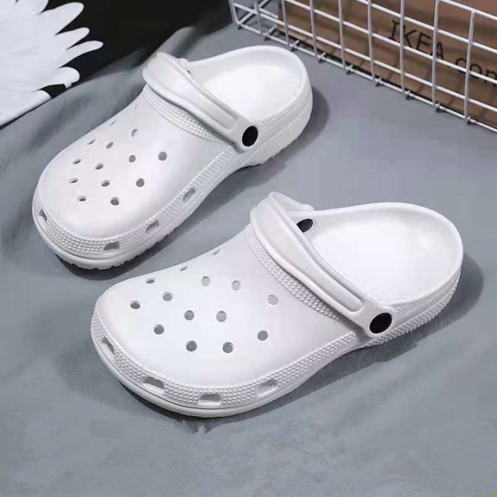 PLAIN WHITE CROCS SLIPPERS FOR MEN AND WOMEN | Lazada PH