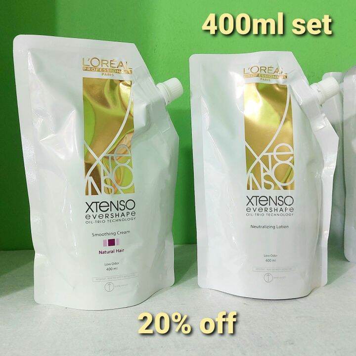 LOREAL EXTENSO EVERHAPE OILTRIO TECHNOLOGY HAIR REBONDING 400ML. SET