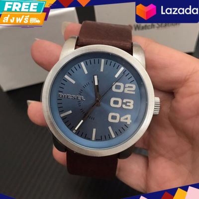 นาฬิกาข้อมือ Diesel Not So Basic Quartz Blue Dial Brown Leather DZ1512 ขนาด 46 มม.