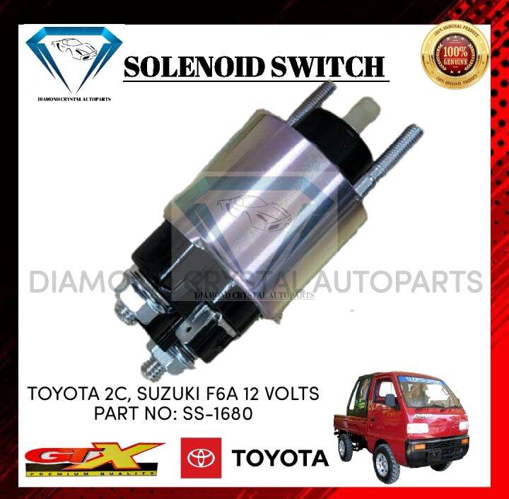 SOLENOID SWITCH TOYOTA 2C / SUZUKI F6A 12VOLTS PART NO: GT-SS1680 