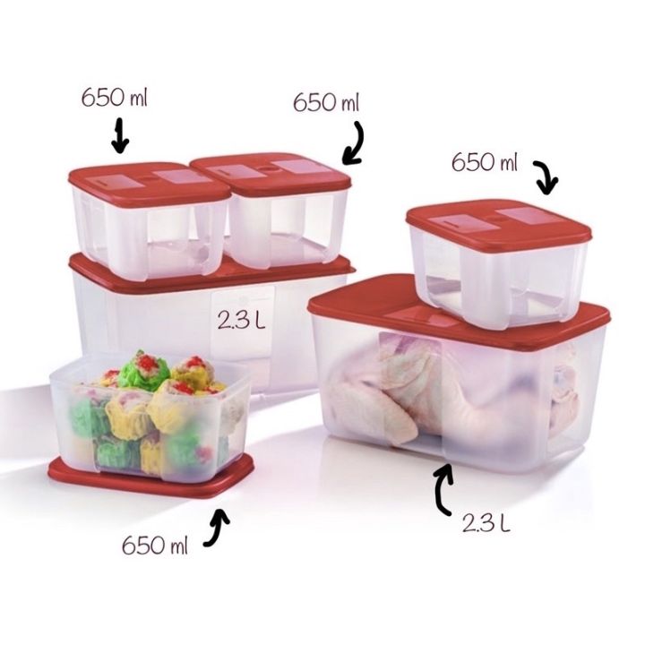 tupperware-freezermate-กล่องทัพเพอร์แวร์-ขายแยกใบ-สามารถเก็บอาหารแช่เย็นหรือแช่แข็งได้ที่อุณหภูมิ-ต่ำสุด-20องศา-ช่วยคงความสดของอาหารได้ดี