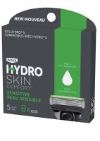 แท้100%?? Schick Hydro 5-Blade Skin Comfort Sensitive Skin Mens Razor Blade Refill, 8 Ct, Mens Razor, Designed for Maximum Comfort While Shaving