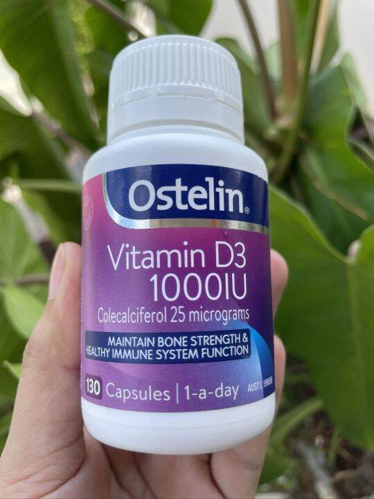 Ostelin Vitamin D 1000IU D3 for Bone Health + Immune Support 130 Capsules Lazada PH
