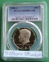 PCGS PR69 DCAM Proof Kennedy Half Dallar 1982 S