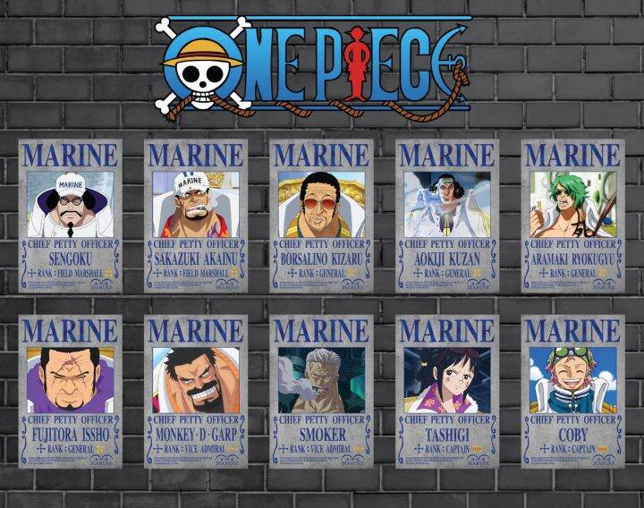 New !! Poster One Piece MARINE ใหม่ !! โปสเตอร์วันพีช ใบตำแหน่งของทหารเรือ