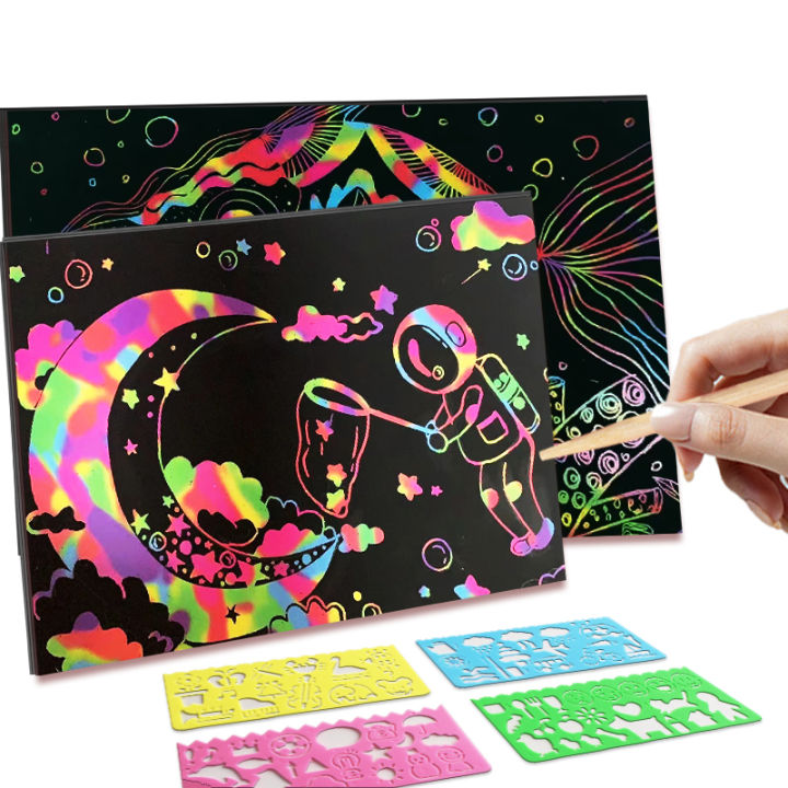 16k rainbow scratch paper for kids