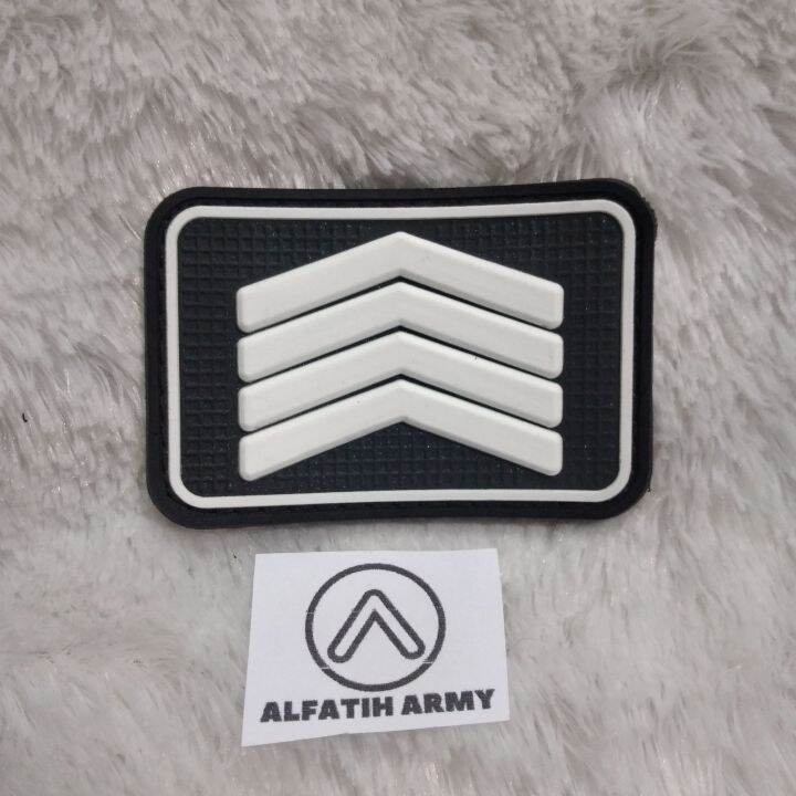 Patch Rubber Pangkat BRIPKA Polisi Velcro Karet Premium AlFatih Army ...