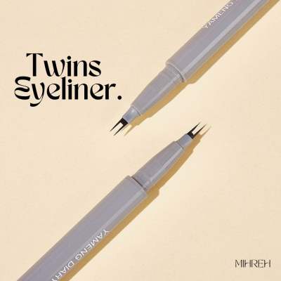 [6039] (พร้อมส่ง) Twins eyeliner อายไลเนอร์เส้นคู่ วาดขนตาล่าง เส้นบางเฉียบ กันน้ำ ใช้งานง่าย