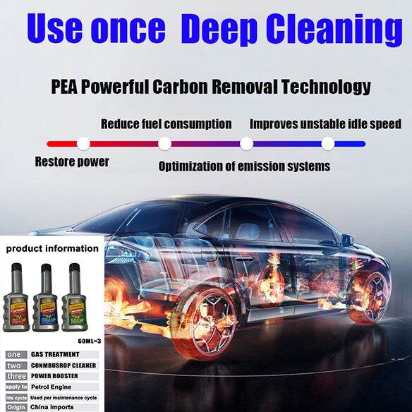 3In1 Fuel Additive Carbon Cleaner Engine Interior Cleaner Increases