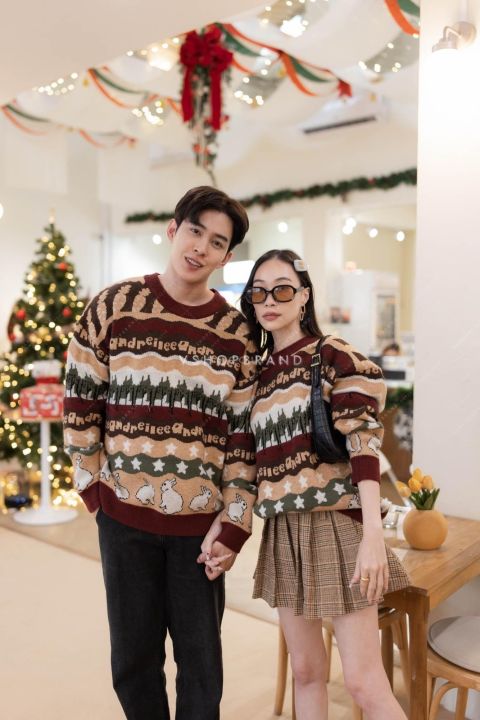 vsm-couple-3g035-เสื้อคู่รัก-เสื้อกันหนาวคู่-เสื้อไหมพรม-เสื้อไปต่างประเทศ-เสื้อคลุมแขนยาว-ชุดถ่ายพรีเวดดิ้ง