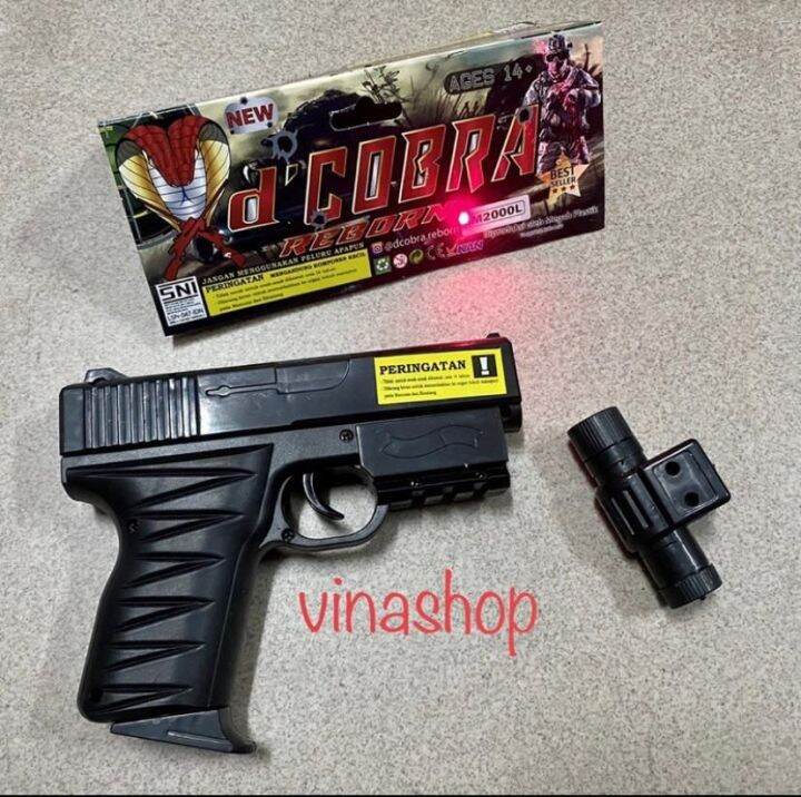 Mainan Anak Pistol Pistolan Kokang Peluru Laser DCobra | Lazada Indonesia