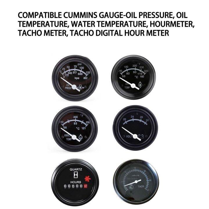 Cummins Instrument Panel Gauge Tachometer 3031734 12/24V 52mm Engine