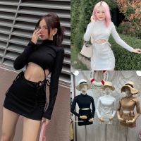 Ppickme•Minidress ‘  มินิเดรส ดีเทลผูกต่อกระโปรงเก๋เก๋  สไตล์มินิมอล น้อยแต่มาก