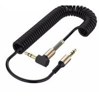 สายเสียง สายสปริง AUX audio หัวต่อตัว L 2 ขีด 3.5 mm stereo สปริง หัวL