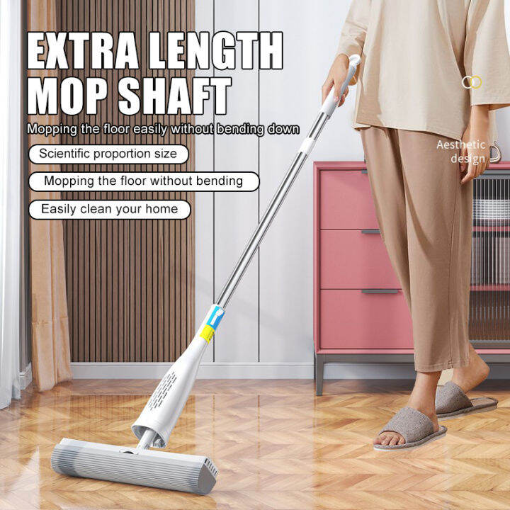 Handsfree Large Floor Mops SelfSqueeze Sponge Mop Cleaning Mop