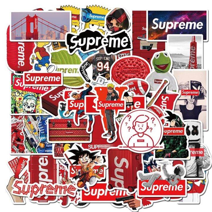 sticker-สติ๊กเกอร์-supreme-h-145-ซูพรีม-50ชิ้น-หมี-นารูโตะ-naruto-ดราก้อนบอล-กาแฟ-star-wars-nasa-นาซ่า-ซูพีม-ซุปเปอร์แมน