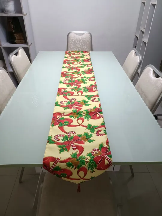 CHRISTMAS 🎄 TABLE RUNNER FOR 6 SEATER. (78 X 12 inches) Lazada PH
