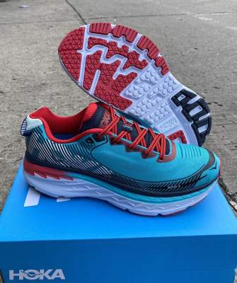 Hoka One One Bondi 5 (size40-45) Blue Red รองเท้าวิ่ง รองเท้าวิ่งผู้ชาย