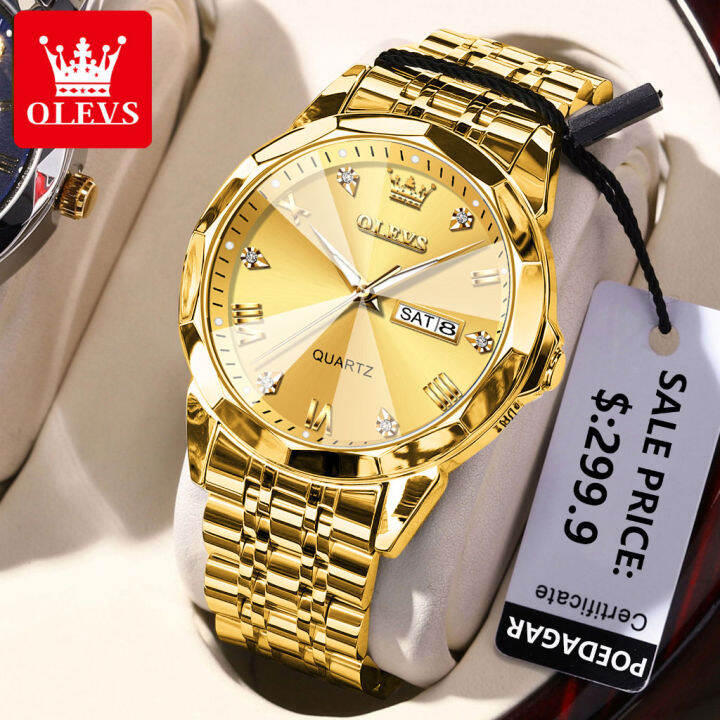 [Buy 1 Take 1 Bracelet] Watch for Men Original Waterproof Rhombus ...