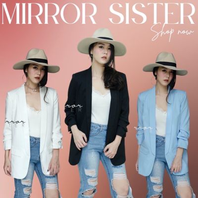 🏷️Mirrorsister เสื้อสูทปกกล้วยหอม เสื้อสูท เสื้อสูททำงาน เสื้อสูทผู้หญิง เบลเซอร์ เสื้อคลุม