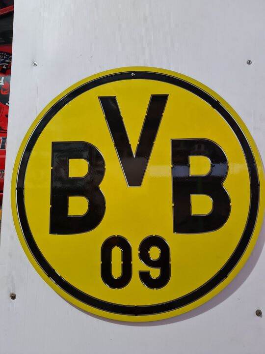 โลโก้ดอร์ทมุนท์-borussia-dortmund-ขนาดสเกล-60-60-เซนติเมตรน้ำหนัก-3-2-กิโลกรัมเหล็กหนา-3-มิลลิเมตรเหล็กตัดเลเซอร์แบบแขวนติดผนังใช้สี-2k-สีพ่นรถยนต์ภายนอกสวยงามคงทนไม่ลอกไม่ร่อนไม่เป็นสนิมติดตั้งง่ายติ