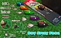 เหยื่อกบยาง Boy Spisy Frog รุ่นไอ้โบ้ ขนาด 3 ซม. หนัก 5.5 กรัม ใบหลิวคู่ดีดน้ำเคาะกัน มีเสียง