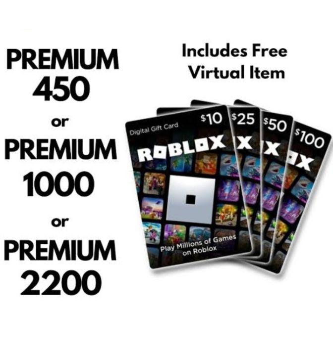 Roblox Gift Card - 2000 Robux - Robux gift card