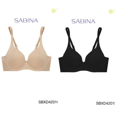 Sabina เสื้อชั้นใน มีโครง Seamless Fit รหัส SBXD4201 รุ่น Perfect Bra  สีเนื้อเข้ม และ สีดำ